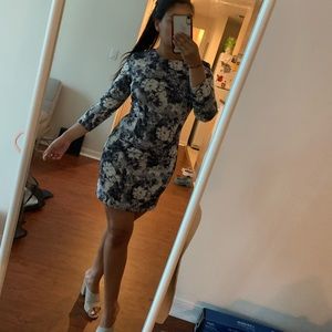 Dress Zara grey flowers